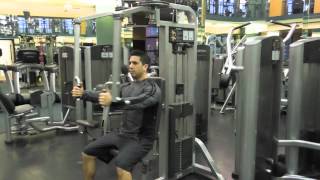 How To Use A Pectoral Fly amp Rear Deltoid machine Exercise Demo [upl. by Lezned276]