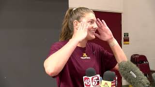 Press Conference Gopher Volleyball Previews Baylor TCU [upl. by Annohsed400]