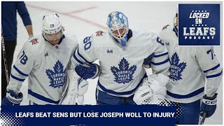 Toronto Maple Leafs lose Joseph Woll to devastating injury in win over Ottawa Senators [upl. by Joliet]