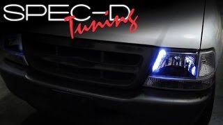 SPECDTUNING INSTALLATION VIDEO19982000 FORD RANGER LED HEADLIGHTS [upl. by Launame]