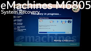 eMachines M6805  Windows XP Factory Software Recovery [upl. by Rosemary160]