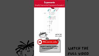 GR 12 ALGEBRA – Simplify Exponential Expressions Example 4 SHORT [upl. by Katz100]