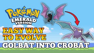 Pokemon Emerald  How To Evolve Golbat Into Crobat  Hoen Pokedex [upl. by Claudia]