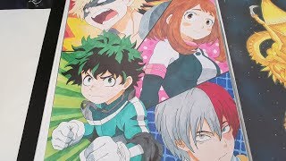 TUTO Comment dessiner My hero academia MidoriyaShotoBakugoHuraraka [upl. by Declan229]