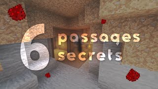 6 PASSAGES SECRETS AVEC DE LA REDSTONE SIMPLE [upl. by Bibeau]