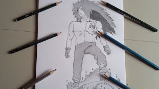 madara uchiha drawing  madara drawing tutorial  how to draw madara uchiha step by step  naruto [upl. by Atnwahsal595]