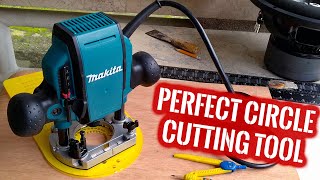 Makita RP0900 Plunge Router  Universal Circle Cutting Jig [upl. by Dulsea89]