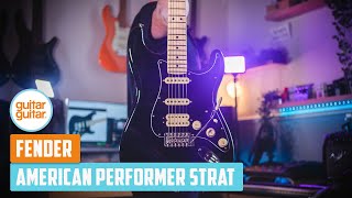 Fender American Performer Stratocaster HSS  Demo Tones amp Overview [upl. by Hanoj]