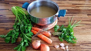 How to Make Vegetable Stock  Vegetable Broth Recipe [upl. by Nawyt]