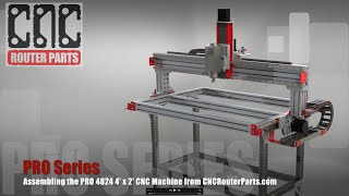 PRO Build Series PRO4824 4 x 2 CNC Router Assembly Overview  Customer Build at TechShop Detroit [upl. by Thielen797]