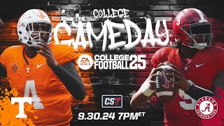 College Football 25 10 Tennessee vs 3 Alabama Week 8 CS7  CPU vs CPU Dynasty [upl. by Ettenot57]