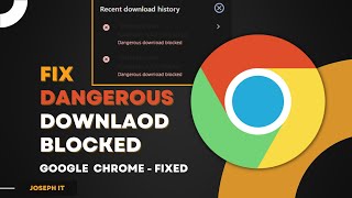 Fix  Dangerous Download Blocked in Google Chrome  Unblock Downloads [upl. by Anohs]