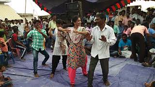 Chilakaluripeta chillakallu Navya and Pushpa dance Guna Guna mamidi video song [upl. by Harad]