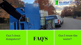 Trash Bin Cleaning Equipment FAQs 3  Build your own Trash Bin Cleaner with Bin Wash Systems [upl. by Aihsel]