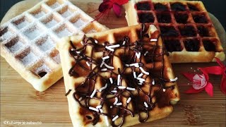 WAFFLES  Kako napraviti vafle Vrlo jednostavno Osnovni recept za smjesu 4 waffle waffles vafli [upl. by Nylatsirhc]