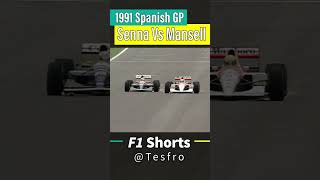 Senna Vs Mansell  1991 Spanish GP 🇪🇸 [upl. by Anaimad]