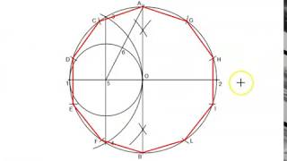 Decagono data la circonferenza [upl. by Nealey]