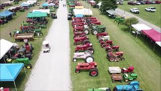 76TH PIONEER ENGINEERS CLUB STEAM SHOW THURSDAY AUG 1ST 2024 RUSHVILLE INDIANA DRONE VIDEO [upl. by Daukas]