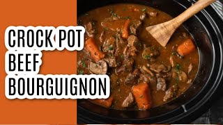 CROCKPOT BEEF BOURGUIGNON RECIPE [upl. by Canon]