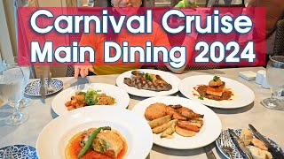 Carnival Cruises Dinner Guide 2024  Menus amp Food at MDR [upl. by Egerton]