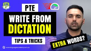 PTE Write From Dictation  Proven Tips and Strategies  Extra Words  Language Academy PTE Experts [upl. by Aniroz]