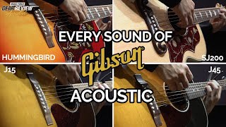 Gibson Acoustic Review SJ200 VS Hummingbird VS J45 VS J15 [upl. by Clemmie]