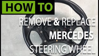 HOW TO Remove amp Replace Steering Wheel Mercedes CLS  EClass  CLK SLK [upl. by Lehteb]