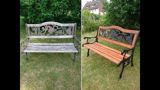 Garden Bench RestorationGartenbank Restauration [upl. by Anileuqcaj973]