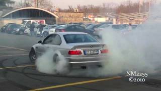 BMW M3 E46 AMAZING BURNOUT and DRIFT [upl. by Oj]