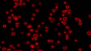 Flying Heart❤️Heart Neon Lights Love Heart Background Video Loop 3 Hours [upl. by Carhart]