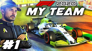 F1 2020 MY TEAM CAREER Part 1 Our Journey Begins in F1 for our Create A Team Career Mode [upl. by Ecidnak]