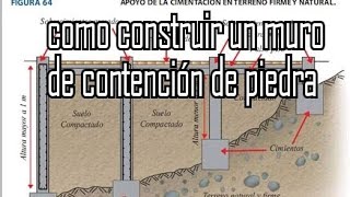 Como construir un muro de CONTENCIÓN de piedra  bien explicado [upl. by Tiebout884]