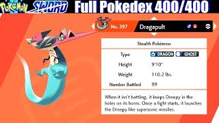 Pokemon Sword amp Shield  Full Pokedex  All 400 Pokemon [upl. by Rhyner919]