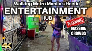 Walking Through Massive Crowds in a Metro Manila Entertainment City Hub 4K [upl. by Meikah]