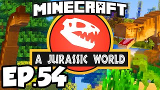 Jurassic World Minecraft Modded Survival Ep54  VILLAGER DINOSAURS MARKET Rexxit Modpack [upl. by Jackquelin]