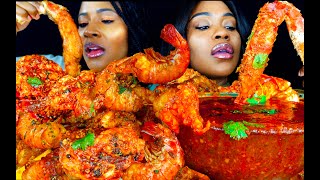 TAKING OVER MY SISTERS CHANNEL KING CRAB SEAFOOD BOIL MUKBANG  DESHELLED  SEAFOOD  MUKBANG [upl. by Doss778]