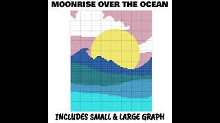 Moonrise Over The Ocean C2C amp Tapestry Crochet Pattern amp Chart by Magic Yarn Pixels [upl. by Laughton]