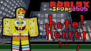 SPONGEBOB MENGINAP DI HOTEL HORROR 👻  Roblox Spongebob Indonesia [upl. by Ojeillib957]