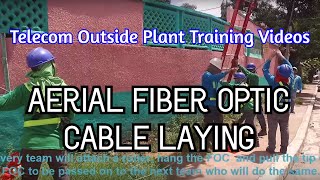 Fiber Optic Cable Laying on Aerial Application [upl. by Notlef]