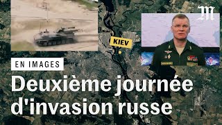 Guerre en Ukraine  le résumé du deuxième jour d’invasion russe [upl. by Zilla643]