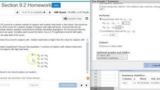 Conducting mean hypothesis testing on IQ and lead level data [upl. by Nelyk440]