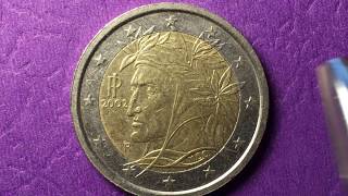 2002 Italy 2 Euro Coin  Dante Alighieri  Raphaël [upl. by Dionis515]