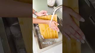 Quick and Easy Cleaning for your Chopping Board easy diy cleaning shorts [upl. by Hi]