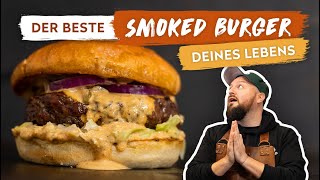 Smoked Burger vom Gasgrill  Texas Style  BBQ Madness [upl. by Ellecram148]