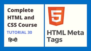 Some HTML Meta Tags HTML and CSS tutorial 30 [upl. by Ahsatal]