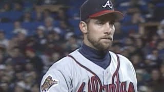 John Smoltz dominates Yanks gets 1996 WS Game 1 win [upl. by Eytteb]