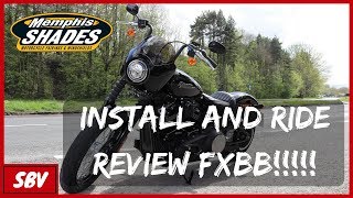 Memphis Shades Cafe Fairing Install And Ride Review  Harley Davidson Softail Street Bob FXBB [upl. by Yorgos]