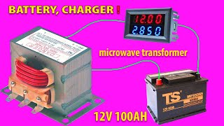 How to make a 12v 100AH charger from a microwave transformer creative prodigy 92 [upl. by Tedder971]