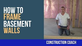 How to Frame Basement Walls  DIY [upl. by Arlinda]