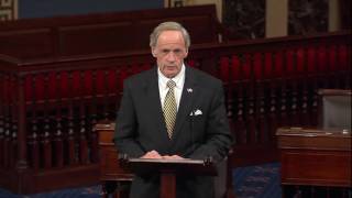 Senator Carper Pays Tribute to George Voinovich on the Senate Floor [upl. by Petronille]